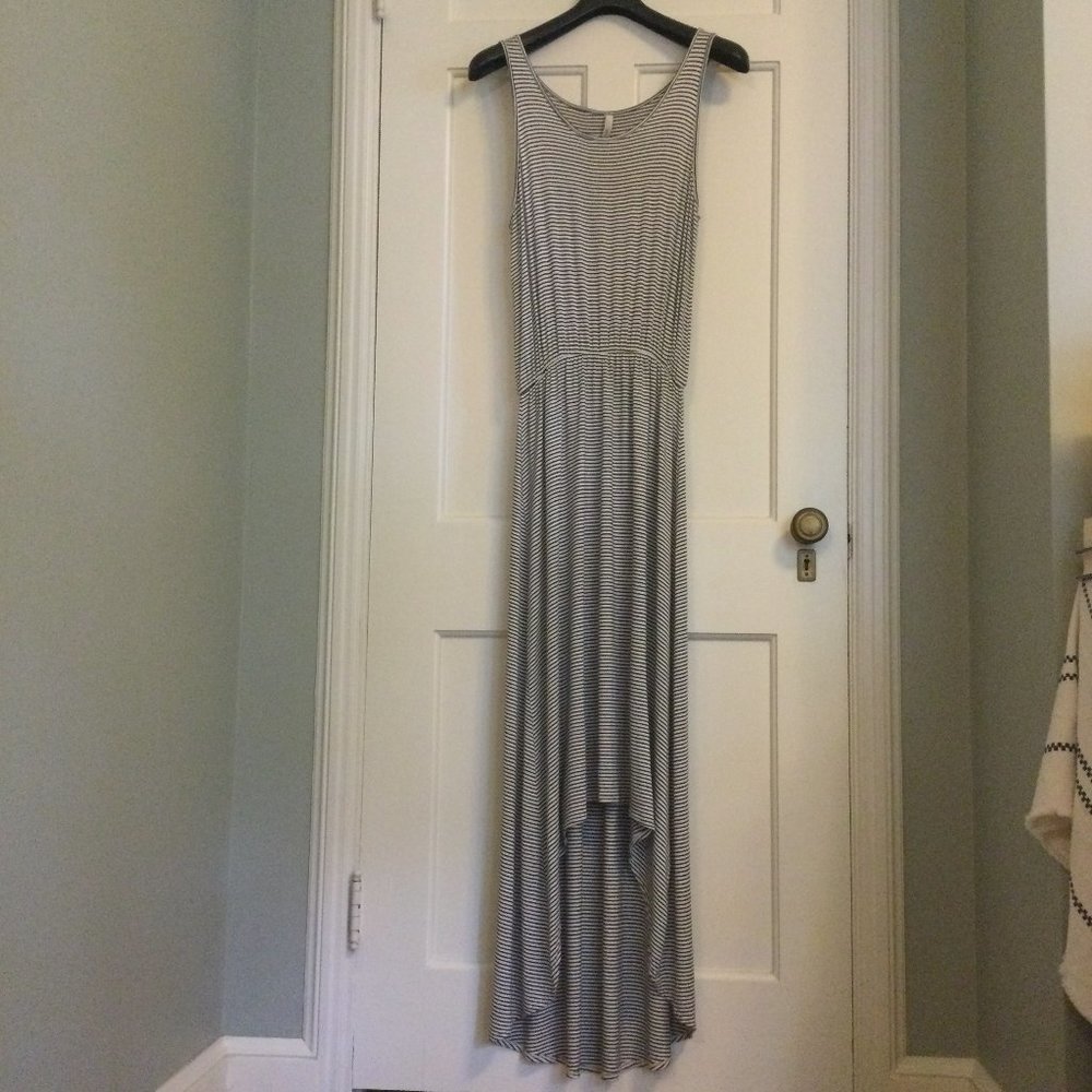 Elan Jersey Tank Dress with high-low hem
